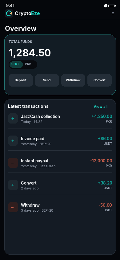 Dashboard on a phone